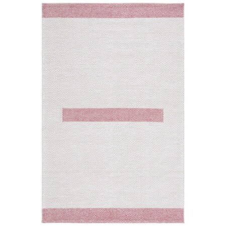 Safavieh 8 x 10 ft. Natural Flat Weave Rectangle Area Rug Ivory & Pink NAT324U-8